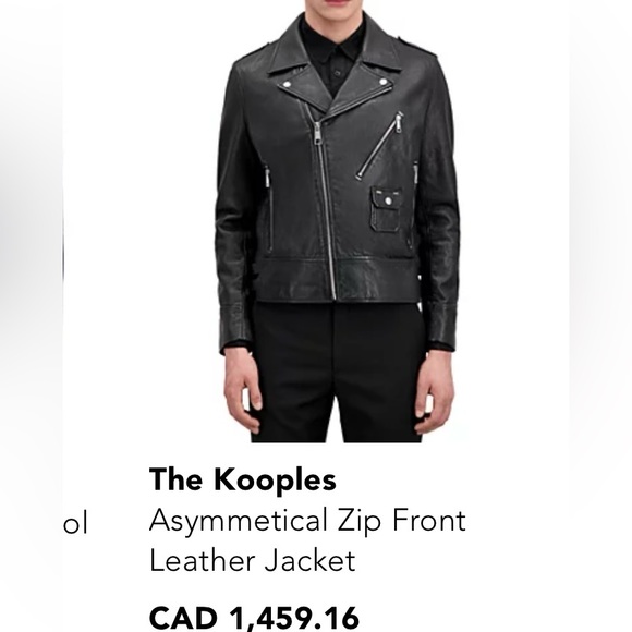The Kooples authentic leather jacket for men - Picture 4 of 4